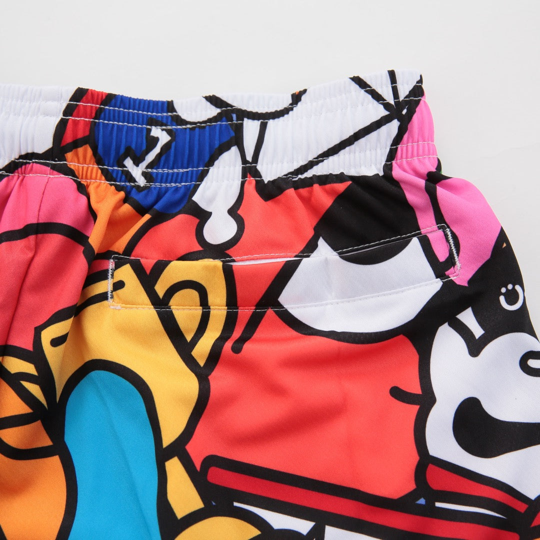 Colorful Diamond Basketball Pocket Short